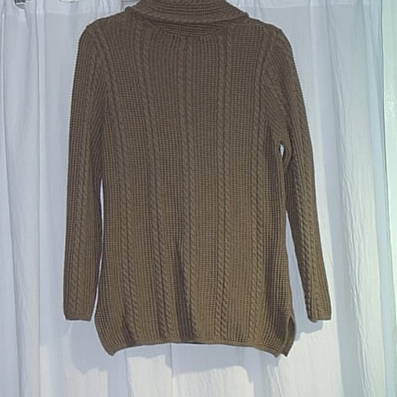 Women's Jeanne Pierre Size Med Cableknit Sweater - Picture 4 of 9